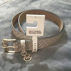 Michael Kors Monogrammed Charm Belt XL
